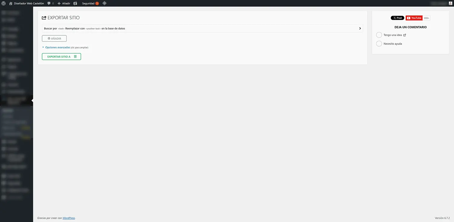 exportar-web-plugin-seguridad