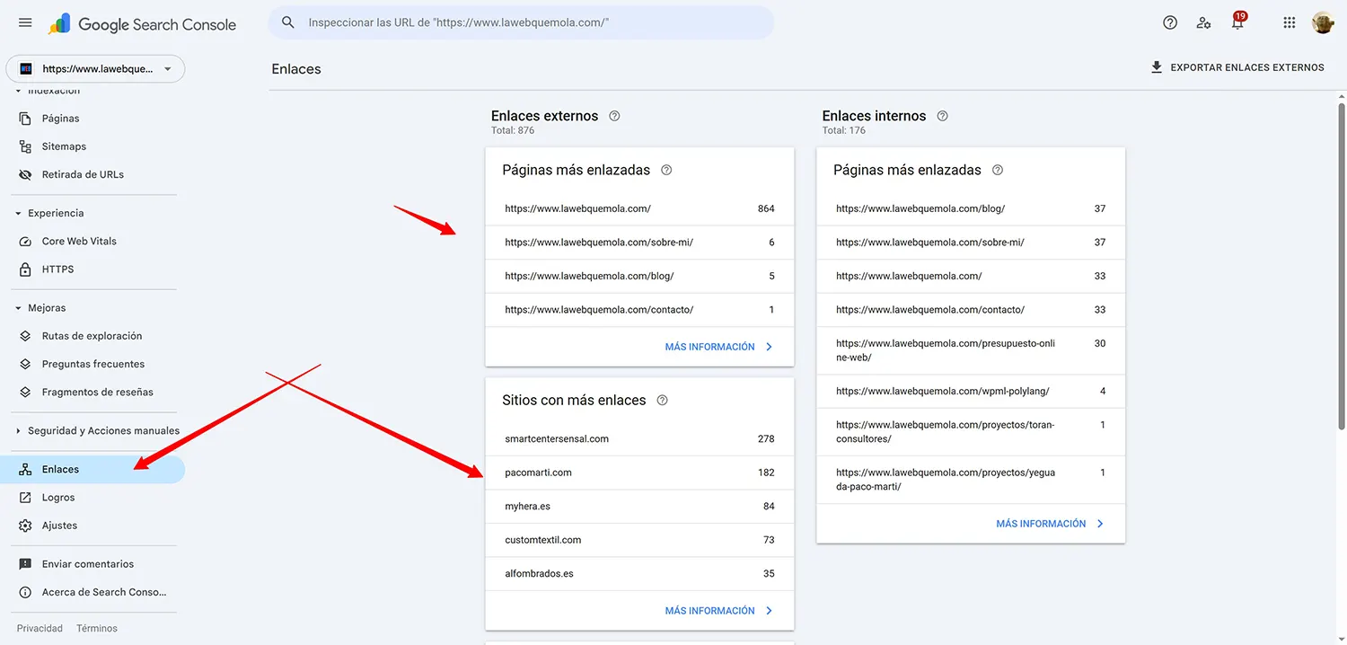 paginas-enlazadas-google-search-console