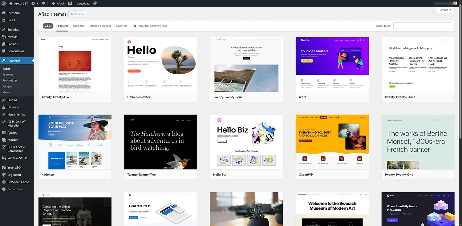 velocidad-seo-temas-wordpress