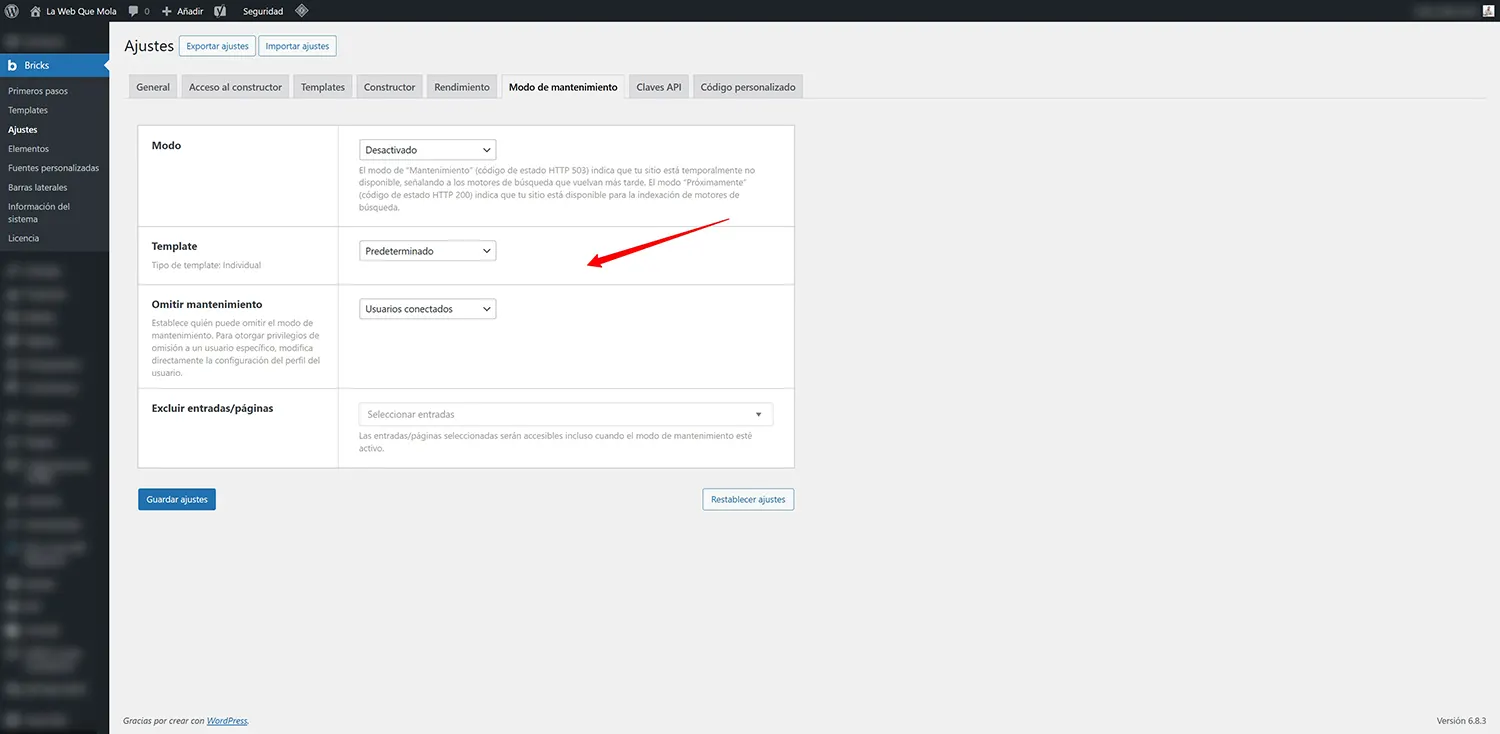 bricks-builder-modo-mantenimiento