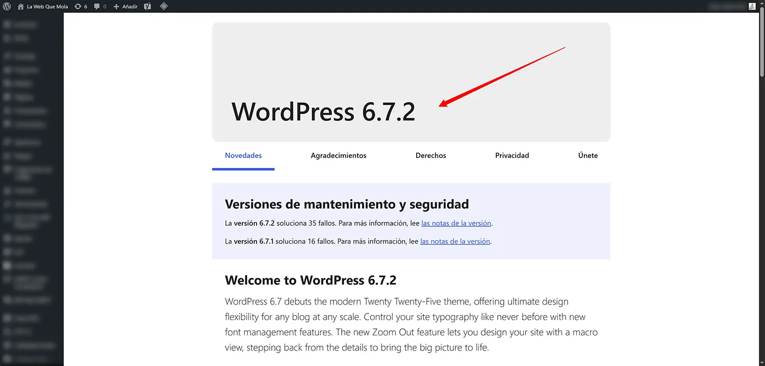 version-de-wordpress-perfecta